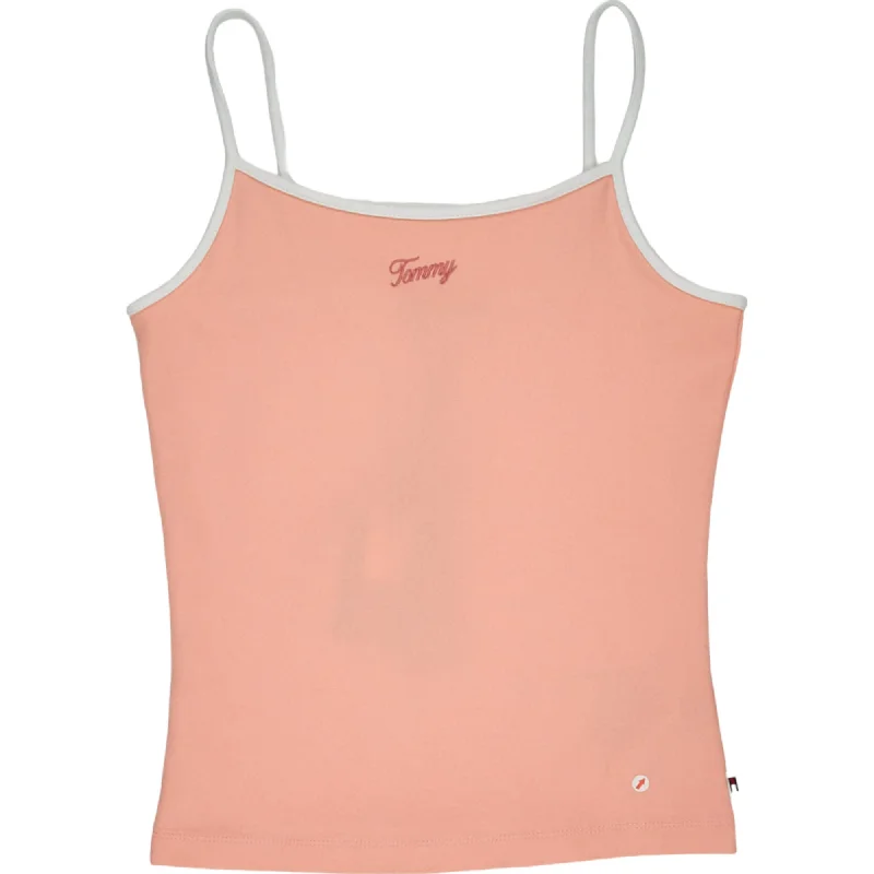 Tommy Hilfiger Peach Slim Tank Top coral tank top