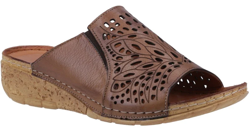 Riva Cardigan Womens Leather Mule Sandal Fleece Cardigan Nylon Polyester