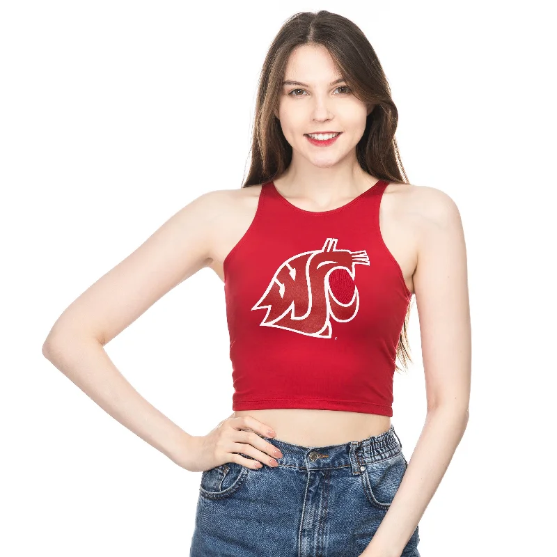 ZooZatz Washington State Crimson Athletic Cropped Tank basic tank top