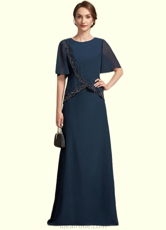 Peyton A-Line Scoop Neck Floor-Length Chiffon Mother of the Bride Dress With Beading Sequins STK126P0014787 Peyton A-Line Scoop Neck Floor-Length Chiffon Mother of the Bride Dress With Beading Sequins STK126P0014787