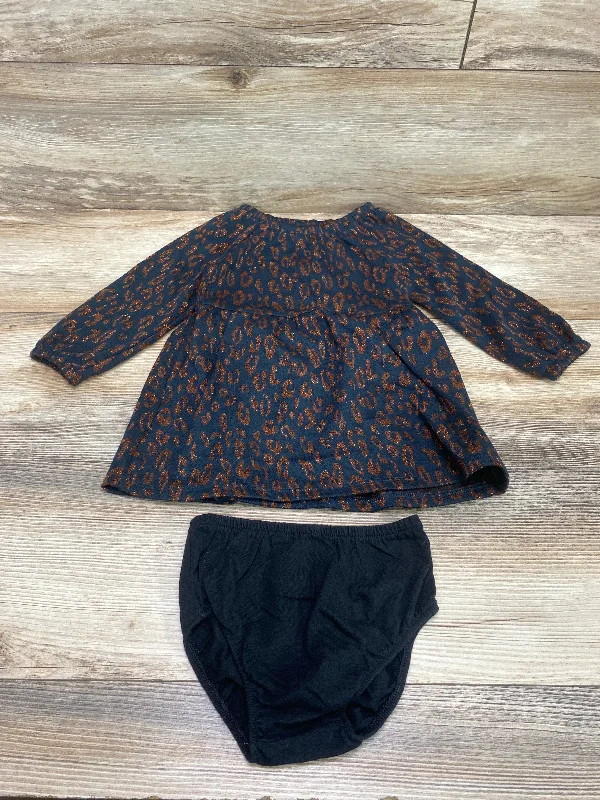 Cat & Jack 2pc Leopard Print Dress & Bloomers sz 18m