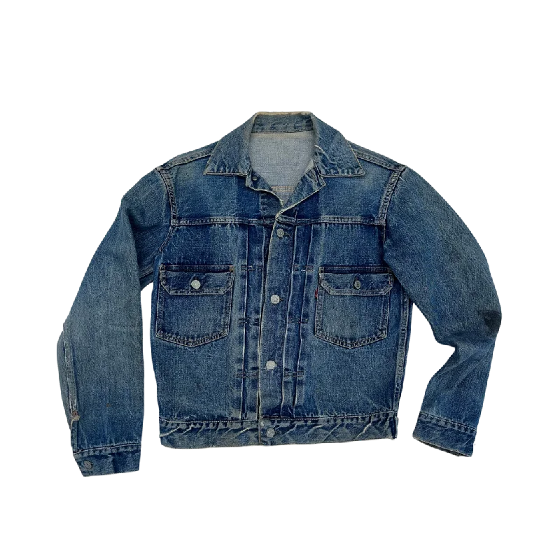 Mega Rare c1950s Levi's Type 2 Denim Jacket - S/M Belted Jacket Elasticated Jacket Padded Jacket Mega Rare c1950s Levi's Type 2 Denim Jacket - S/M Belted Jacket Elasticated Jacket Padded Jacket