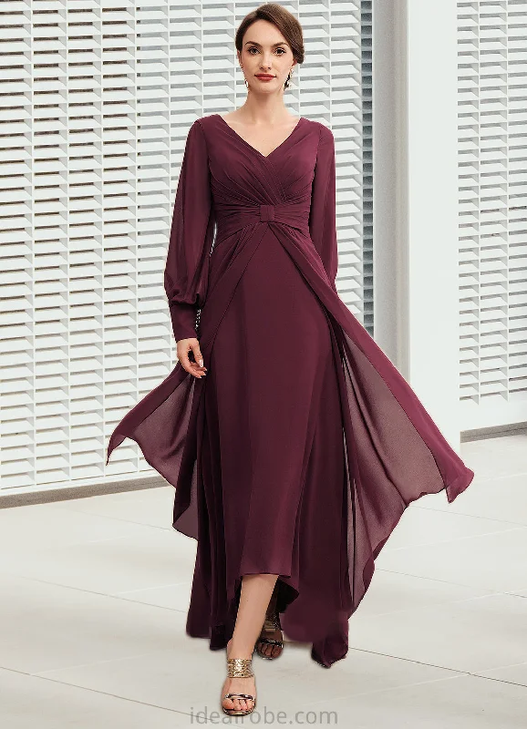 Fernanda A-Line V-neck Asymmetrical Chiffon Mother of the Bride Dress With Ruffle STK126P0014732 Fernanda A-Line V-neck Asymmetrical Chiffon Mother of the Bride Dress With Ruffle STK126P0014732