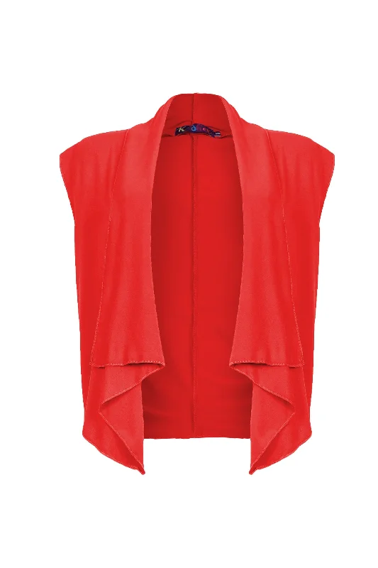 Rani Short Sleeveless Jacket Rayon Fabric Velvet Fabric Corduroy Fabric