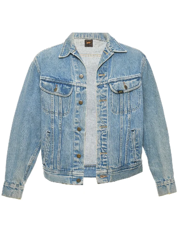 Lee Denim Jacket - L Knit Jacket Woven Jacket Fleece Jacket