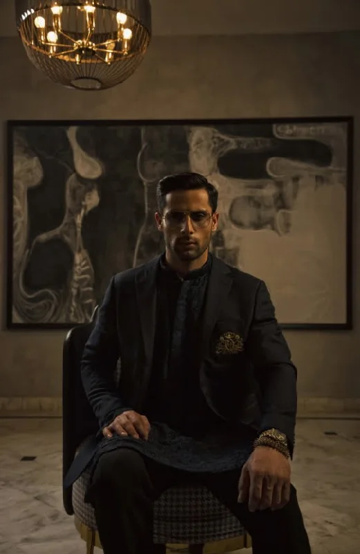 Jacket Paired with an Embroidered Organza Kurta and Pants Hooded Jacket Caped Jacket Shawl Collar Jacket Jacket Paired with an Embroidered Organza Kurta and Pants Hooded Jacket Caped Jacket Shawl Collar Jacket