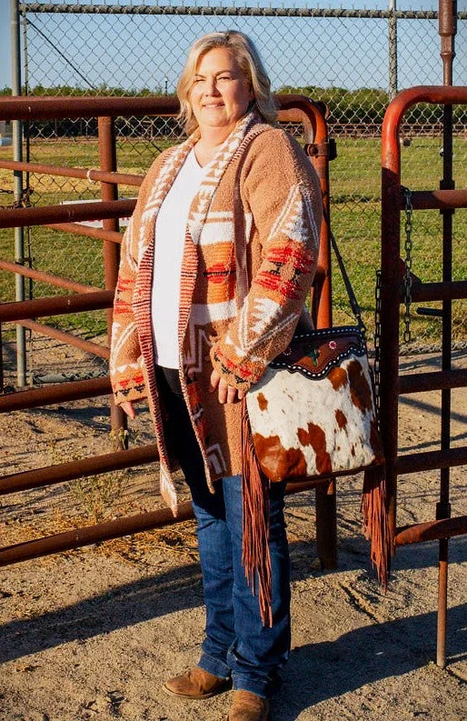 Bethany Aztec cardigan Seamless Knitted Crochet