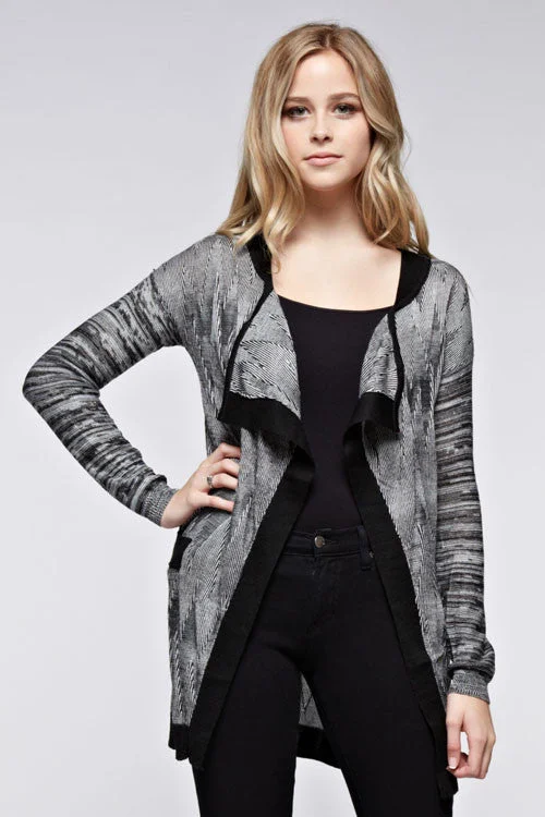 Ladies Cardigan Lace Blend Ribbed Blend Corduroy Blend