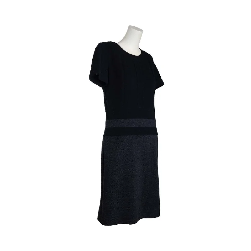 Chanel dress in black and anthracite gray wool - M - 2000s