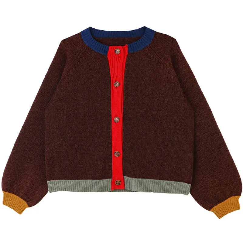 Ives Cardigan in Chocolate by L.F.Markey Spandex Blend Rayon Blend Denim Blend