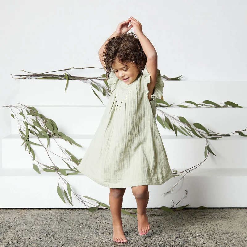 Crinkle Pintuck Dress