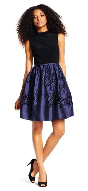 Adrianna Papell AP1E200162 High Neck Sleeveless Short Cocktail Dress