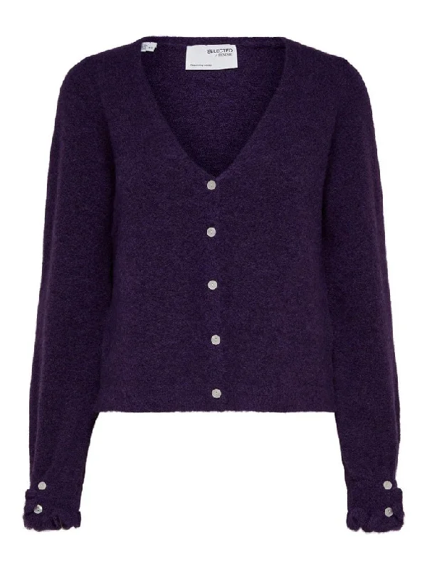 Selected Femme Sia -  Cardigan Rayon Fabric Velvet Fabric Corduroy Fabric