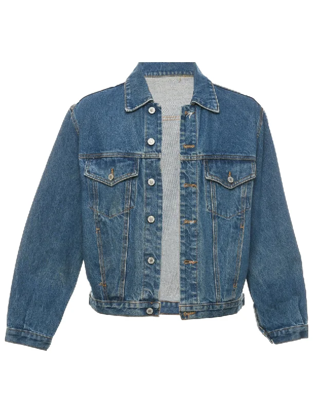 Medium Wash Denim Jacket - M Jersey Jacket Tulle Jacket Batik Jacket