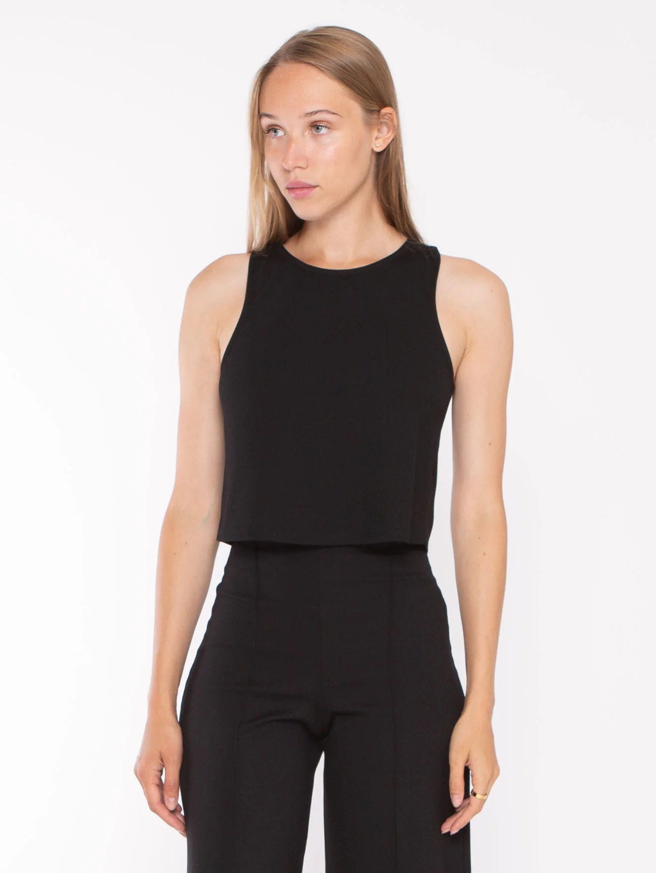 Ponte Knit Tank Top Black - Ripley Rader lavender tank top