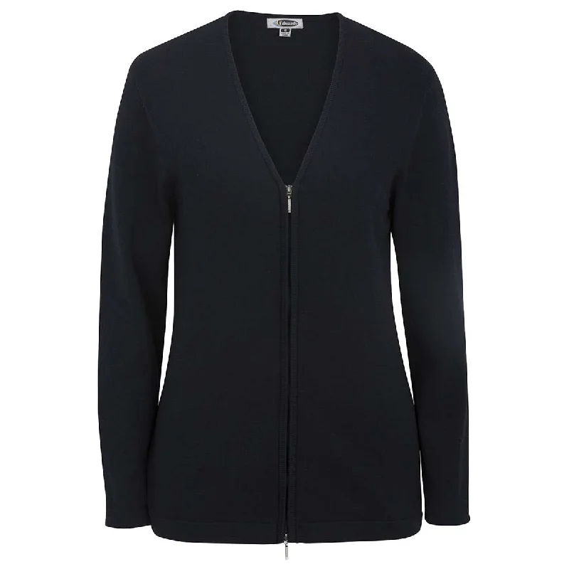 Edwards Women's Navy V-Neck Full Zip Cardigan Button Cardigan Zip Cardigan Pullover Cardigan Edwards Women's Navy V-Neck Full Zip Cardigan Button Cardigan Zip Cardigan Pullover Cardigan