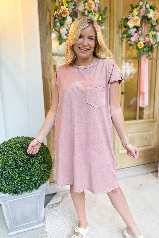 Clark Mineral Washed Cap Sleeve Knit Dress *FINAL SALE