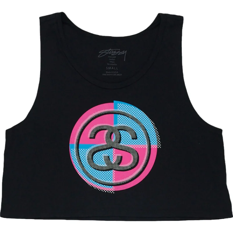 Stussy Black Graphic Tank Top slim fit tank