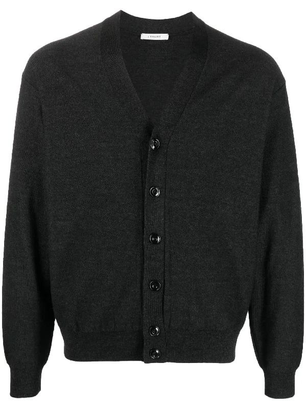 mélange-effect wool blend cardigan Knit Fabric Woven Fabric Fleece Fabric