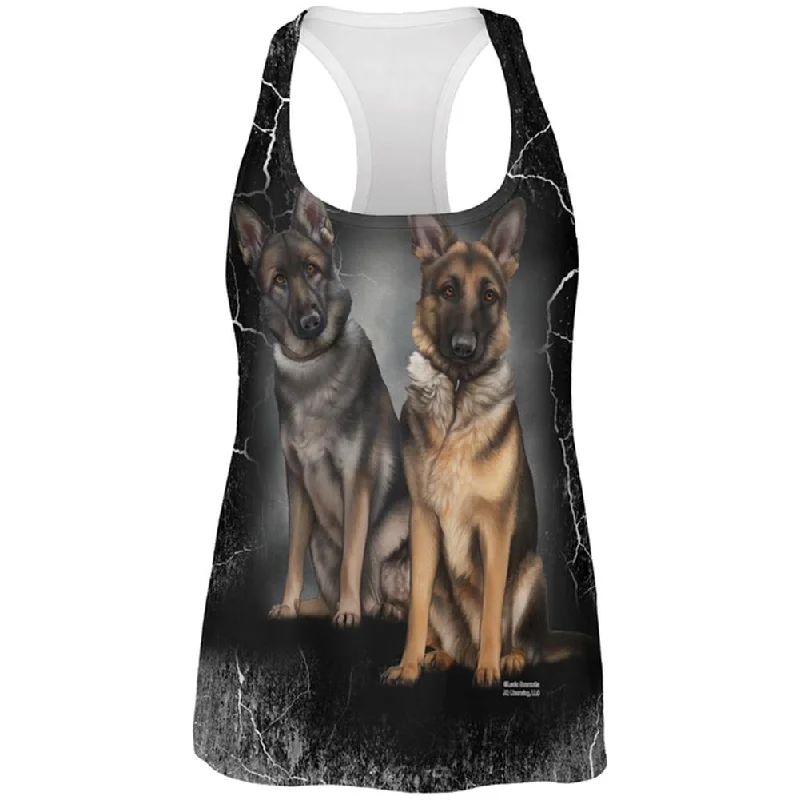 German Shepherds Live Forever All Over Womens Work Out Tank Top stylish tank top