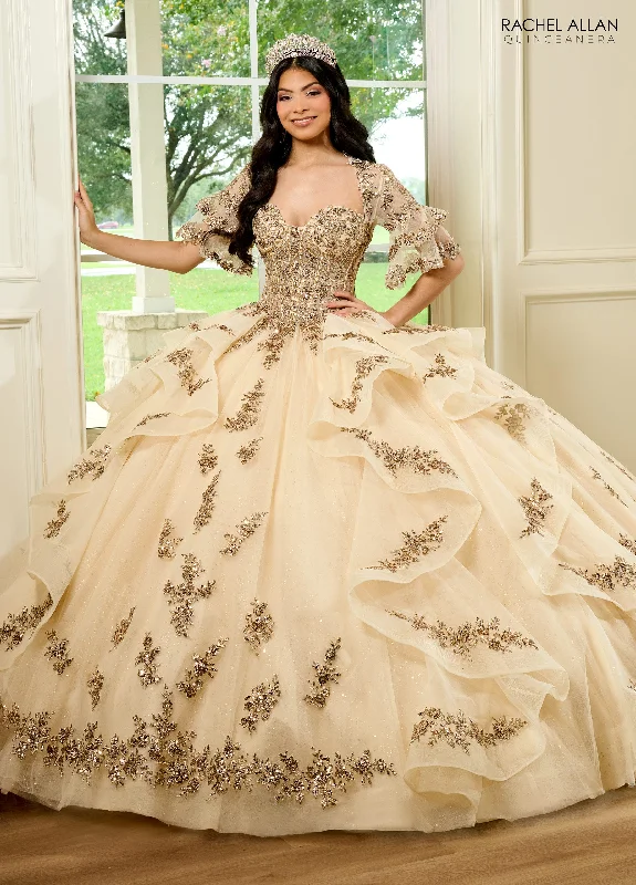Rachel Allan RQ1138 Quinceanera Jacket Long Ball Gown Snapped Jacket Toggled Jacket Drawstring Jacket Rachel Allan RQ1138 Quinceanera Jacket Long Ball Gown Snapped Jacket Toggled Jacket Drawstring Jacket