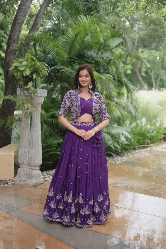 Purple Pure Embroidered Jacket Lehenga Choli Faux Fur Jacket Real Fur Jacket Shearling Jacket Purple Pure Embroidered Jacket Lehenga Choli Faux Fur Jacket Real Fur Jacket Shearling Jacket