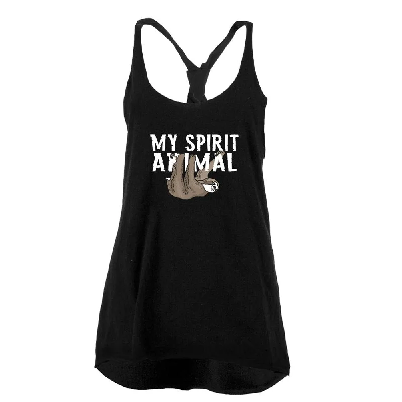 Sloth is My Spirit Animal Juniors Twist Tank Top vintage tank top