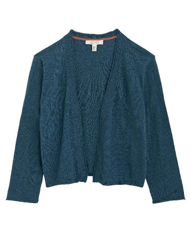 Vanessa Cardigan - Light Squid Ribbed Striped Patterned