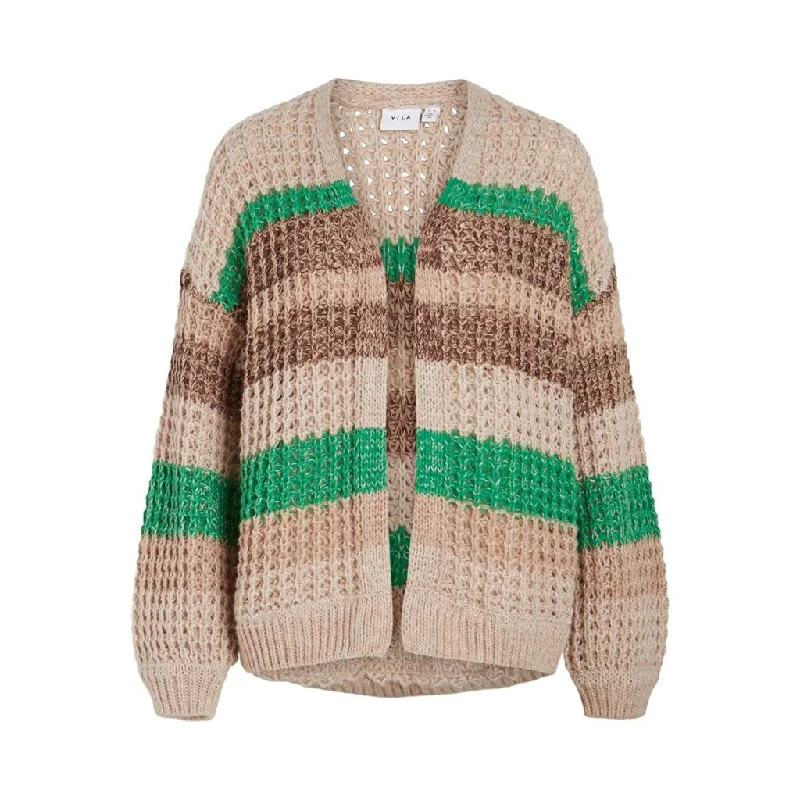 Vila Lucille - Cardigan Notch Collar Peter Pan Collar Cowl Neck