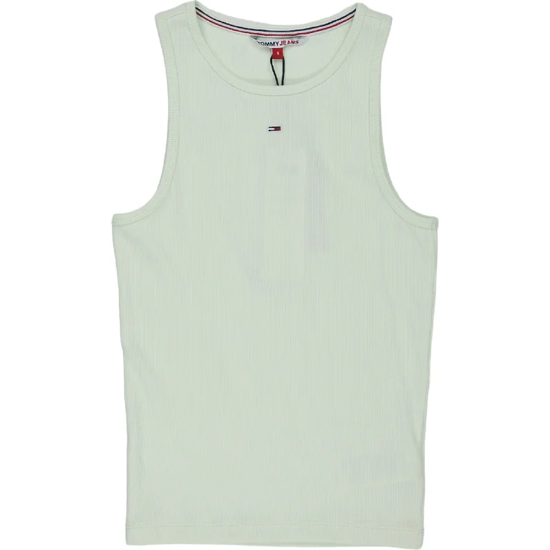 Tommy Jeans Mint Rib Tank Top silver tank top
