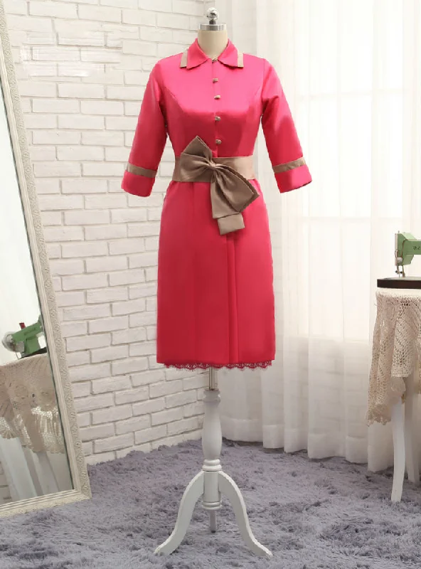 Sheath Mother Of The Bride Dresses Knee Length Satin Lace Red With Jacket Mesh Jacket Canvas Jacket Denim Jacket Sheath Mother Of The Bride Dresses Knee Length Satin Lace Red With Jacket Mesh Jacket Canvas Jacket Denim Jacket