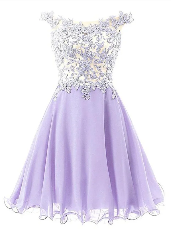 A Line Round Neck Short Lace Prom Dresses, Short Green/Pink/Purple Lace Formal Graduation Evening Dresses A Line Round Neck Short Lace Prom Dresses, Short Green/Pink/Purple Lace Formal Graduation Evening Dresses