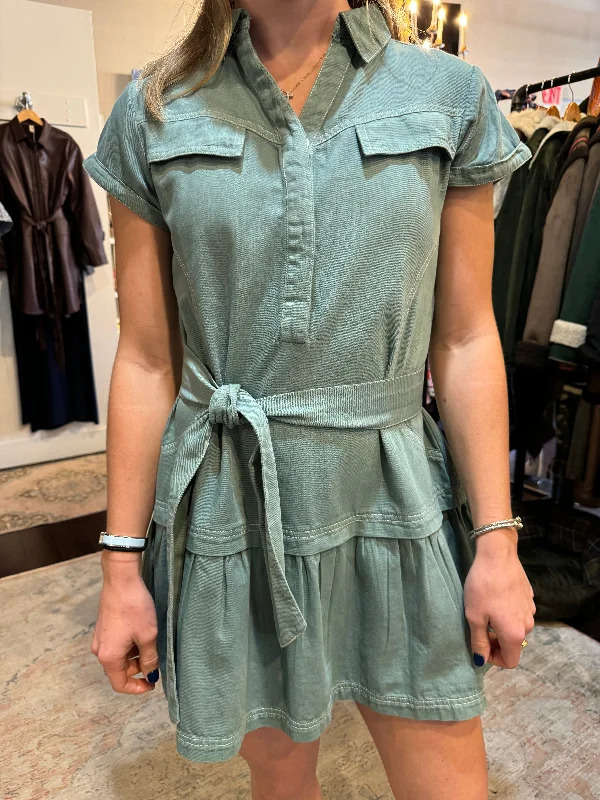 Anna Cate Lane Dress Sage Denim