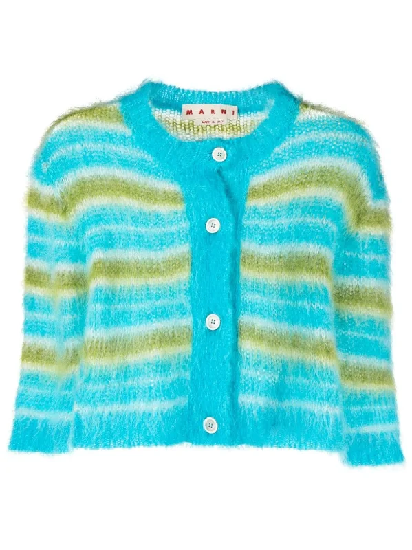 brushed striped cardigan Wool Cardigan Cotton Cardigan Cashmere Cardigan