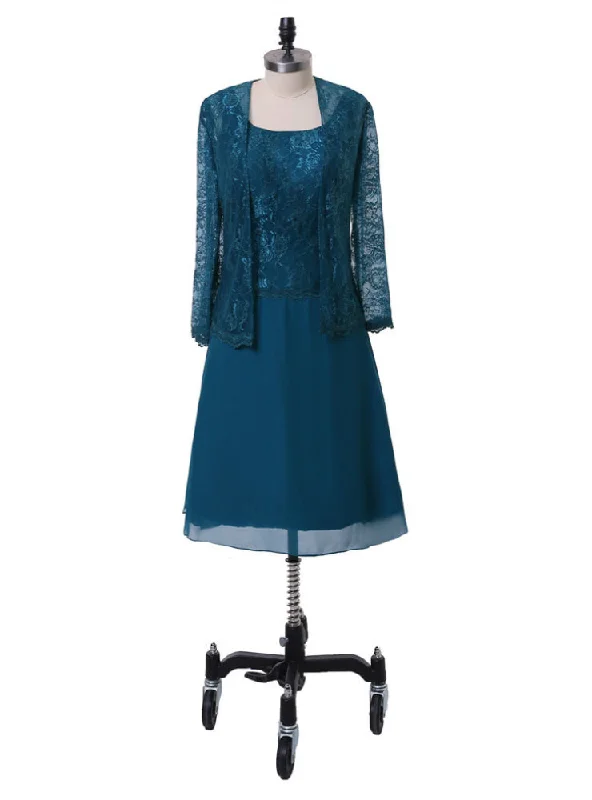 A-line Chiffon Lace Blue Mother Of The Bride Dresses With Jacket Mesh Jacket Canvas Jacket Denim Jacket A-line Chiffon Lace Blue Mother Of The Bride Dresses With Jacket Mesh Jacket Canvas Jacket Denim Jacket