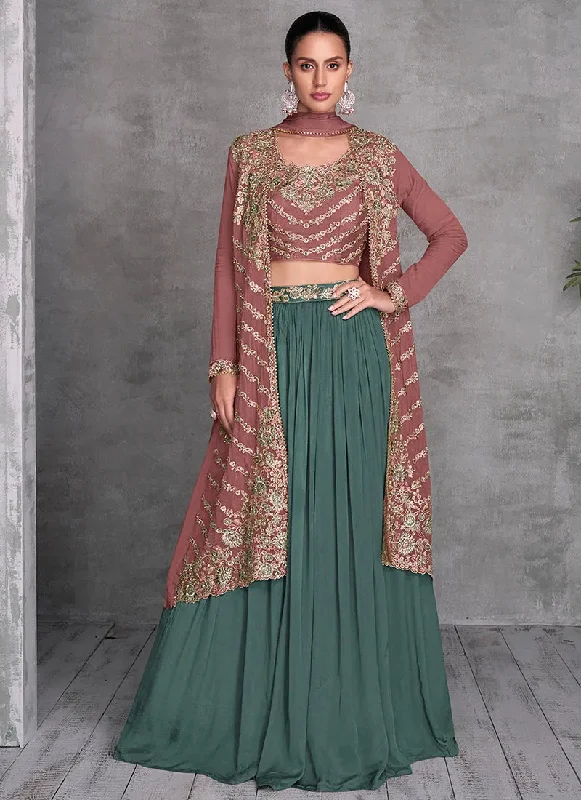 Marvelous And Outstanding Embroidered Jacket Style Lehenga Choli Jersey Jacket Tulle Jacket Batik Jacket Marvelous And Outstanding Embroidered Jacket Style Lehenga Choli Jersey Jacket Tulle Jacket Batik Jacket