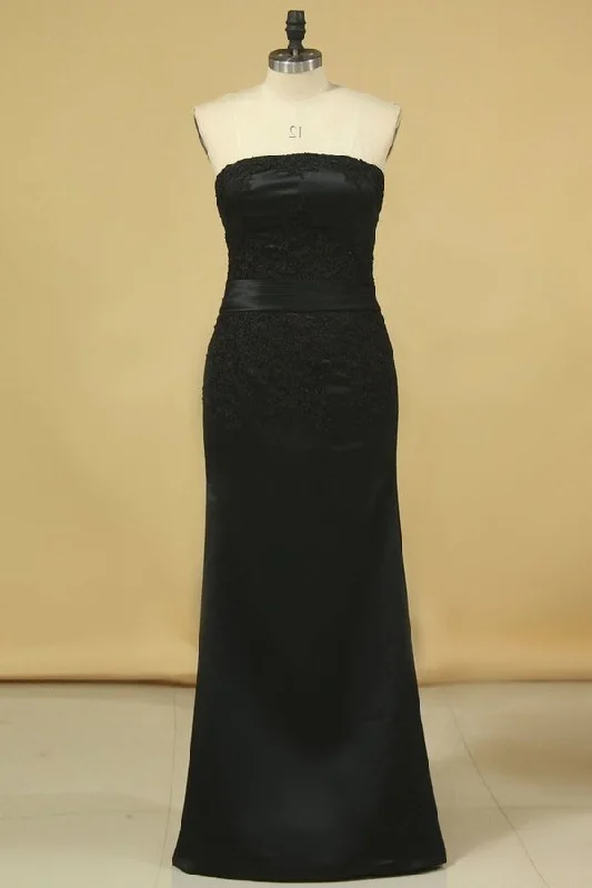 2024 Mother Of The Bride Dresses Strapless Satin With Applique And Jacket PMTQFFDP Embroidered Jacket Appliqued Jacket Beaded Jacket 2024 Mother Of The Bride Dresses Strapless Satin With Applique And Jacket PMTQFFDP Embroidered Jacket Appliqued Jacket Beaded Jacket