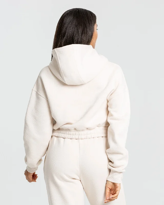 Comfort Cropped Hoodie | Sand