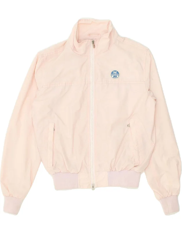 NORTH SAILS Womens Bomber Jacket UK 8 Small Pink Polyamide