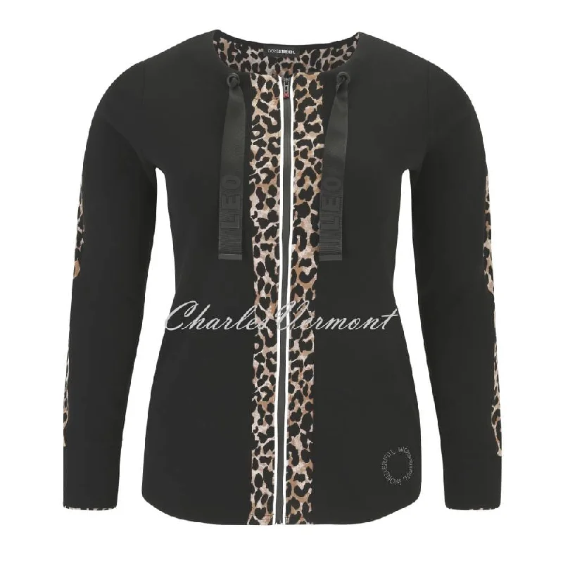 Doris Streich Jacket with Leopard Print Detail - Style 140131-82