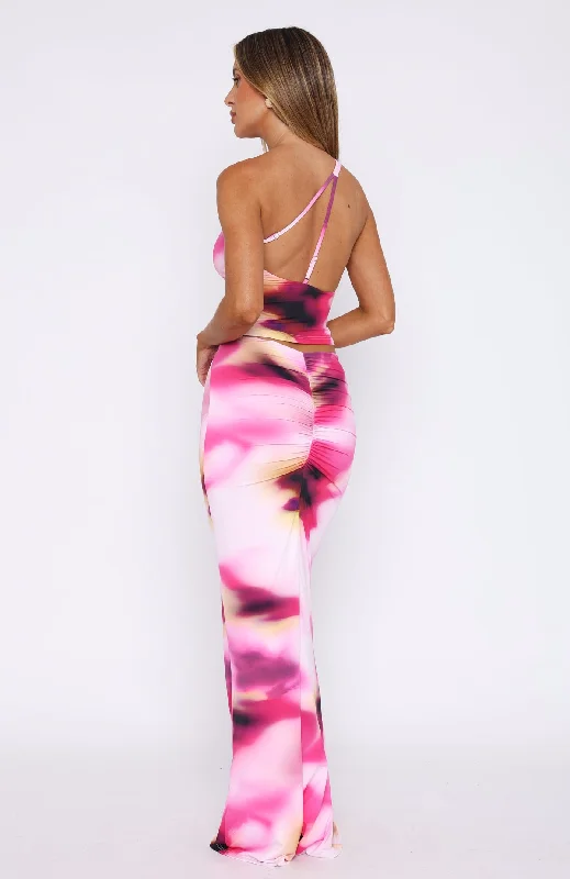 Ex Best Friend Maxi Skirt Fuchsia Flair