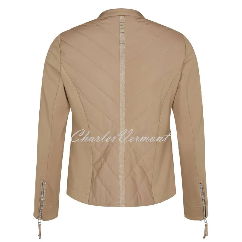 I'cona Collarless Jacket - Style 67117-60012-17 (Taupe)