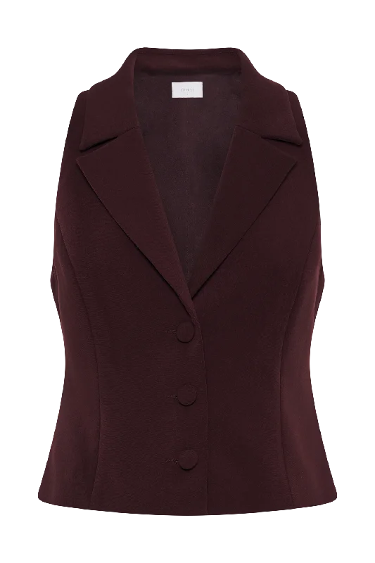 Mura Suiting Vest - Plum