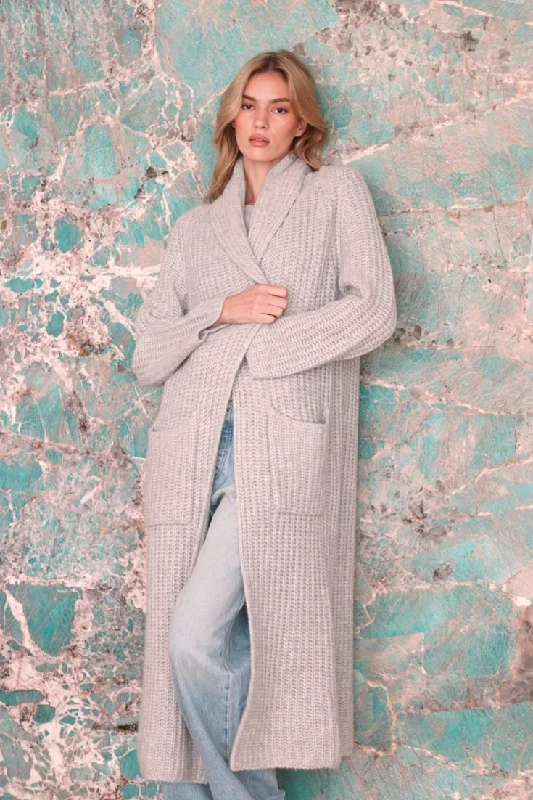 EDEN CASHMERE DUSTER WITH POCKETS | FOGGY