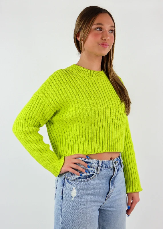 Open Arms Sweater ★ Lime