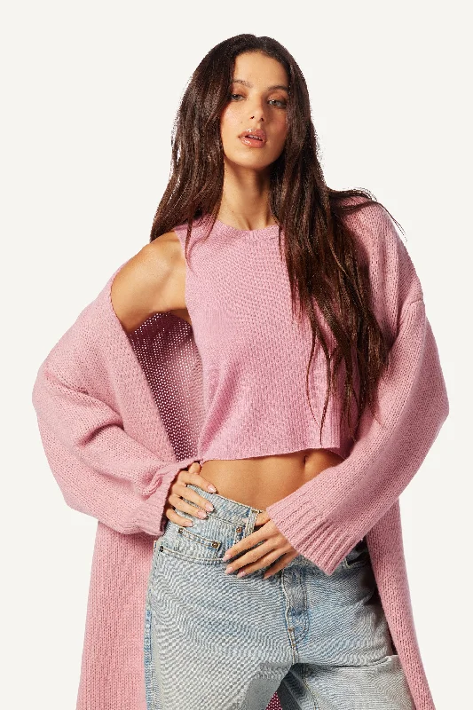 PERRY OPEN FRONT CASHMERE CARDIGAN | LOLA