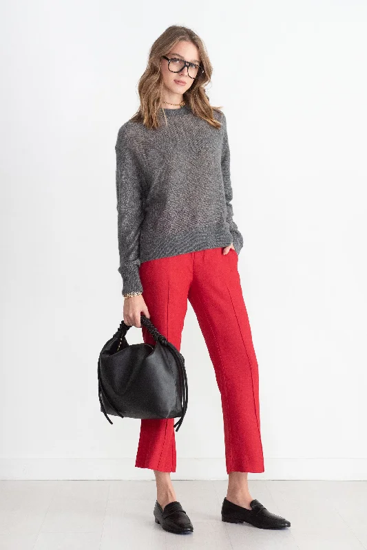 Rene Flare Trouser, Deep Red