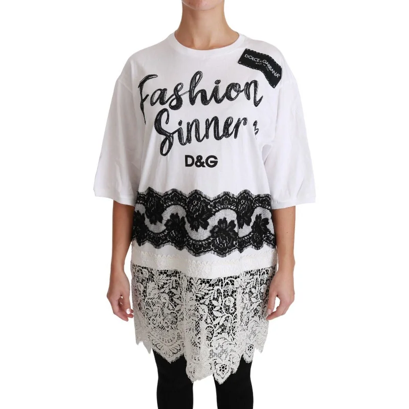 Dolce & Gabbana Chic DG Fashion Sinners Oversized Tee