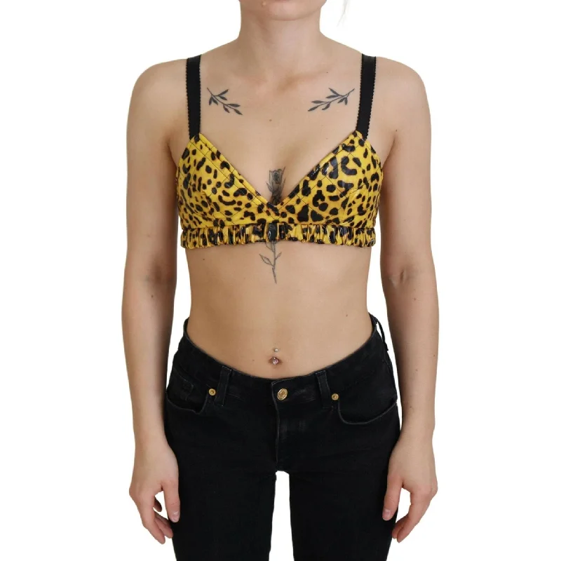 Dolce & Gabbana Chic Leopard Print Sleeveless Corset Top