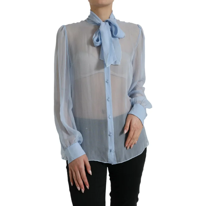 Dolce & Gabbana Elegant Silk Long Sleeve Blouse